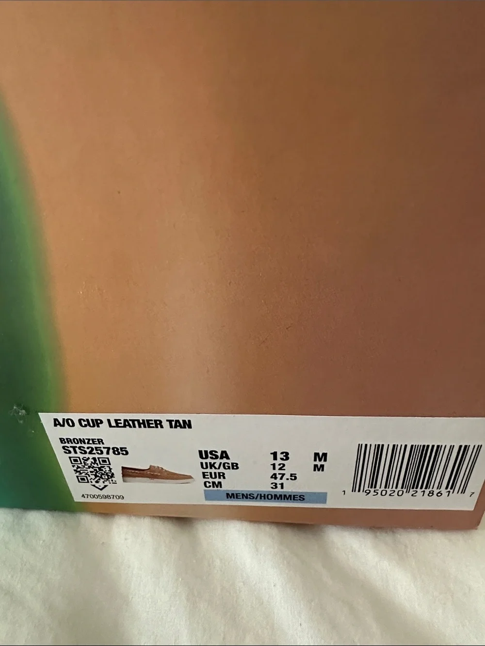 Sperry A/O Cup Leather Boat Shoes in Tan/Bronzer